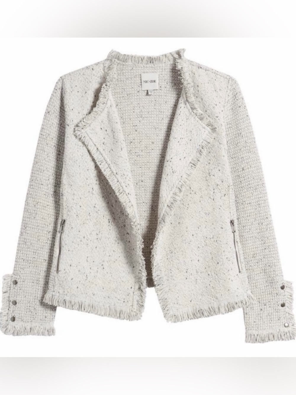 NIC+ZOE Tweed Knit Cardigan Jacket Blazer XL NWOT